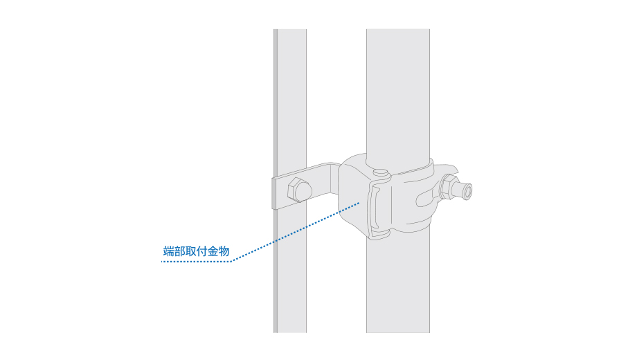 6.端部取付金物取付け